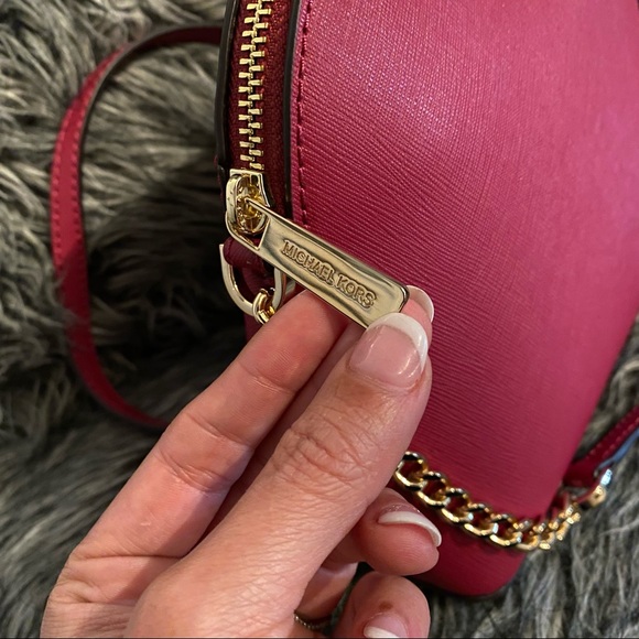 NWT authentic MK leather crossbody dark berry - Picture 9 of 10